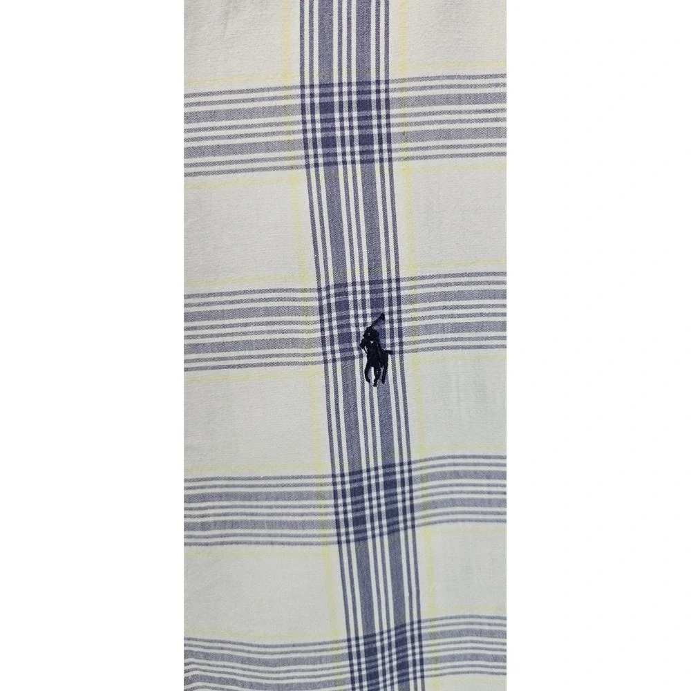 Ralph Lauren‎ Blaire Shirt XL Plaid Short Sleeve Button Down Cotton Classic